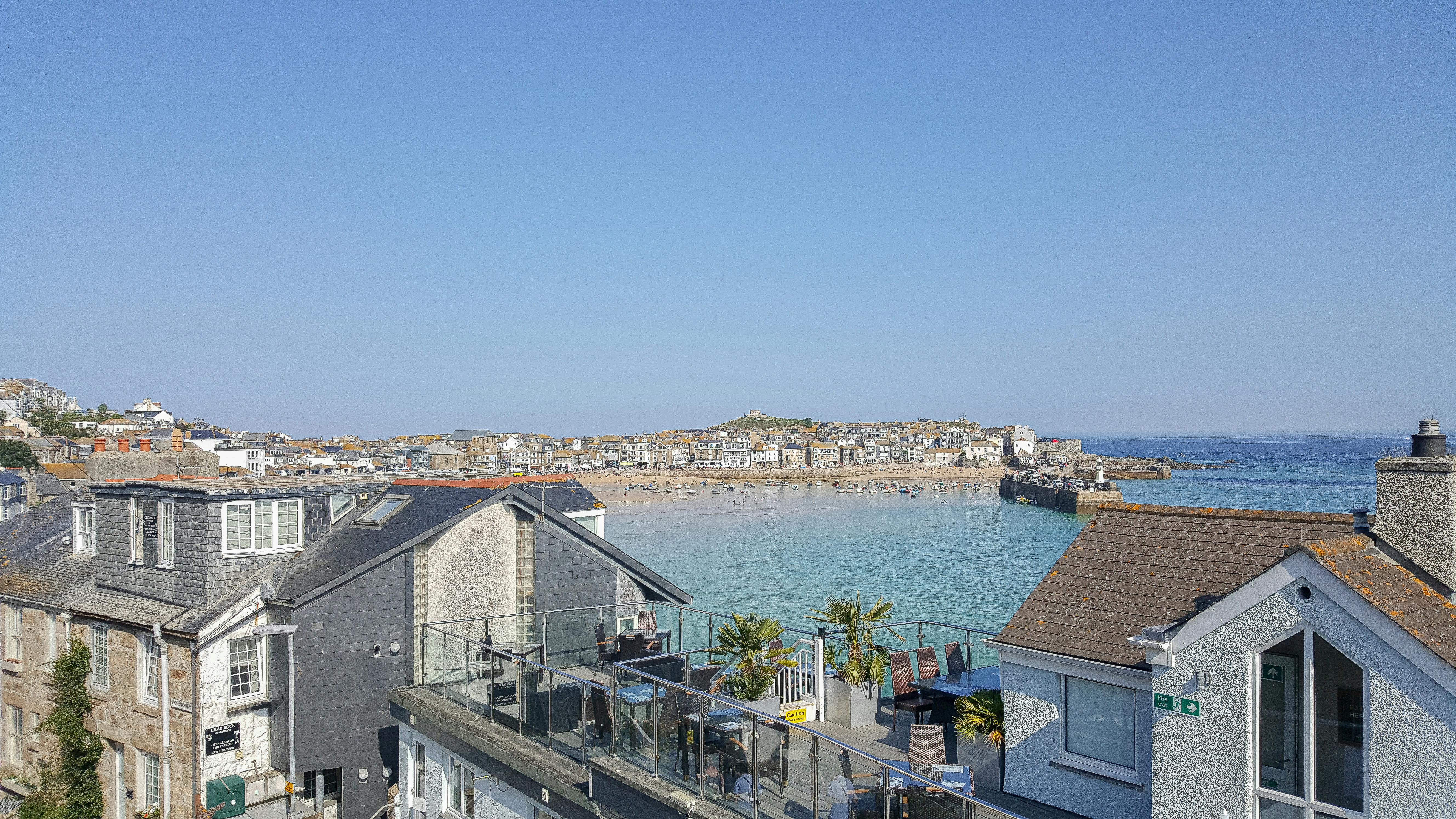 Scenic coastal town in the UK with beaches and charming streets