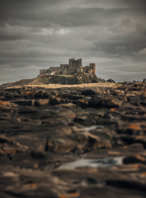 Serene Coastal Towns Bamburgh Beach